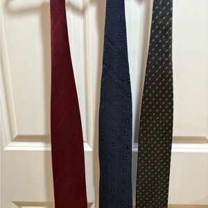 ARMANI Elegant Men's Tie Set - Burgundy, Navy, and Gray